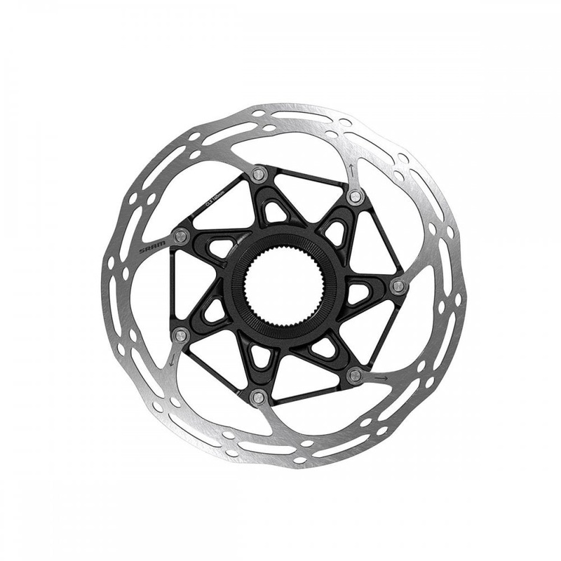 SRAM Centerline 2 Piece Centerlock Rounded Black Disc Brake Rotor Black 140mm