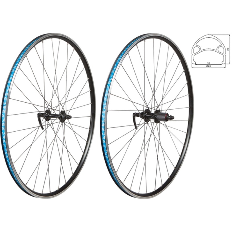 49N wheel Road 700c Black QR Rear
