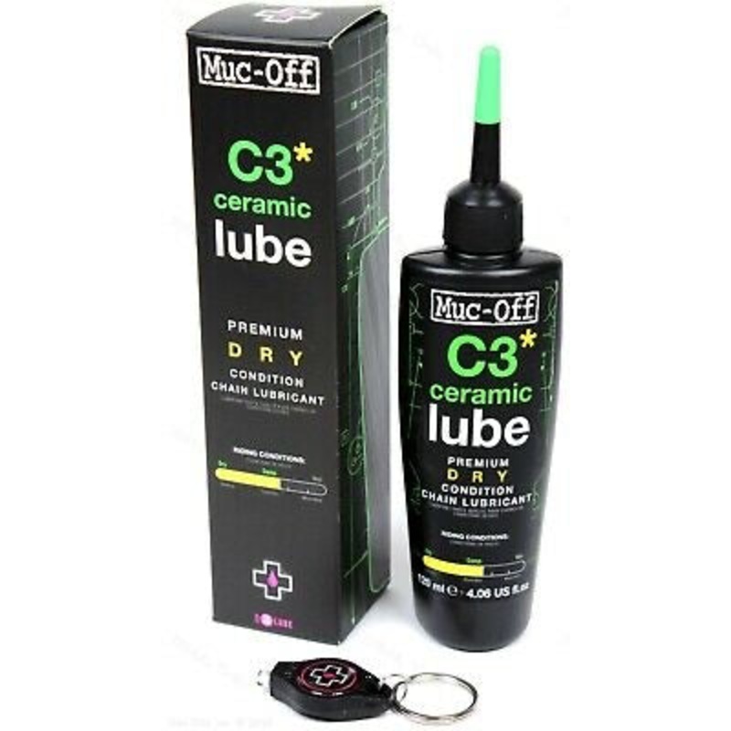 Muc Off C3 Ceramic Dry Lubricant 120ml with UV torch
