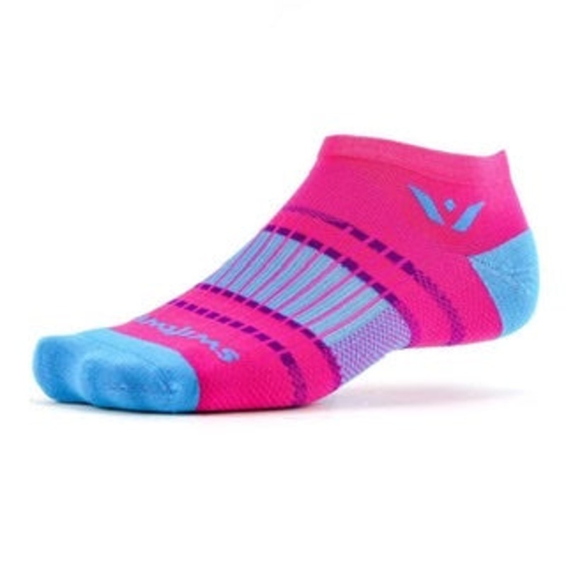 Swiftwick Socks Aspire Zero, STR, Pink/Blue, Large