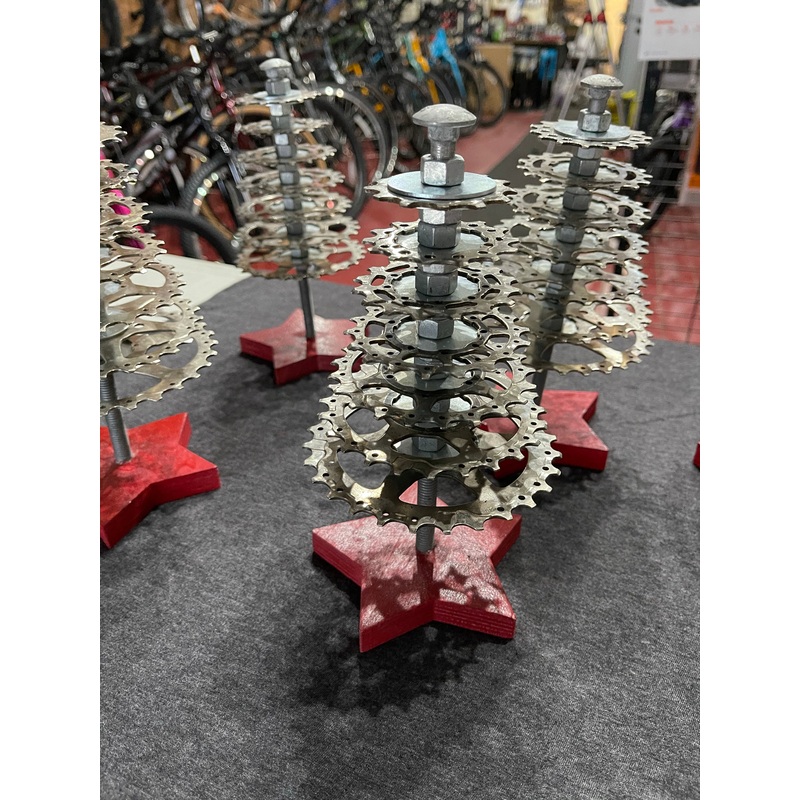 Locally made bike Christmas Trees
