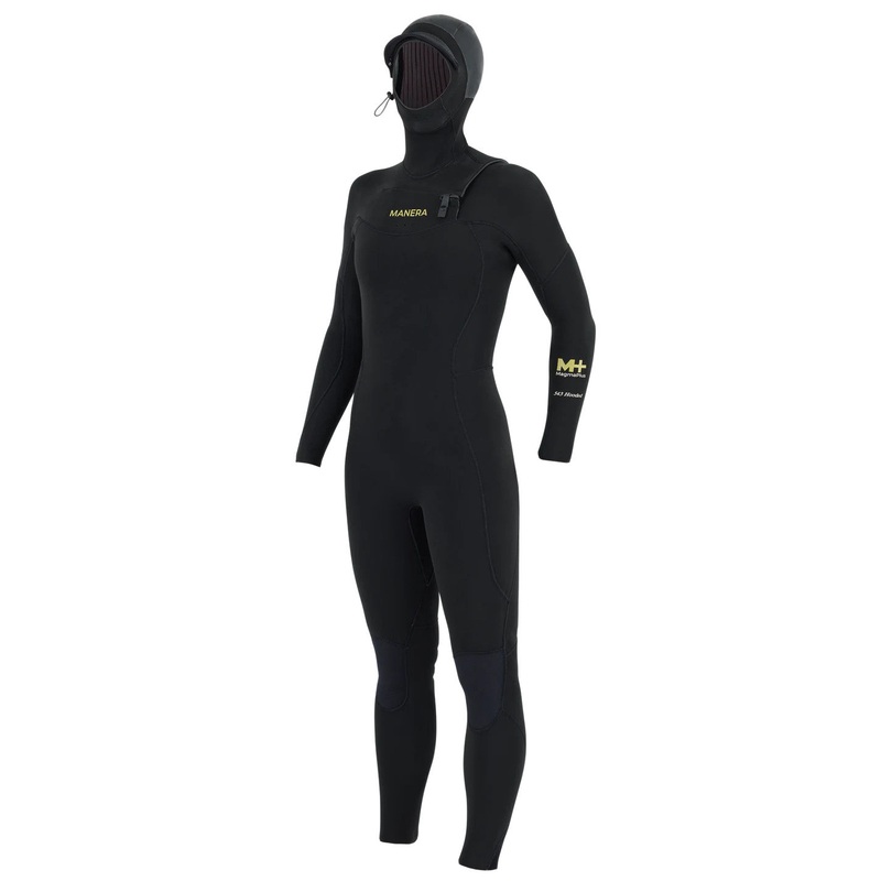 Manera MAGMA Women Meteor Hooded - FZ 5,4,3mm Womens Wetsuit Black XS