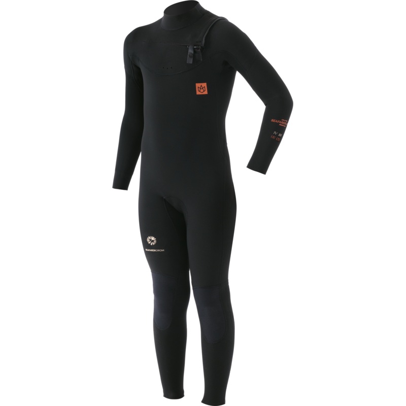 Manera SEAFARER GROMS - FZ 4.3mm Kids Wetsuit Black 8 to 9 years old