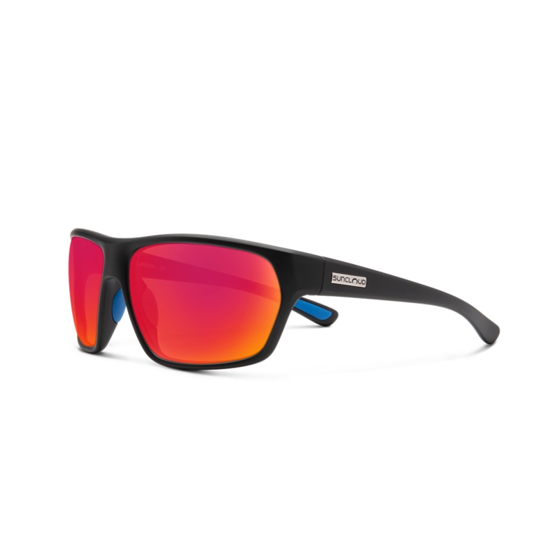 SunCloud Boone Matte Black Polarized Red Mirror