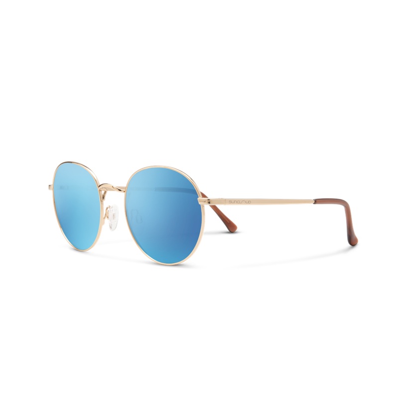 SunCloud Bridge City Gold Polarized Aqua Mirror