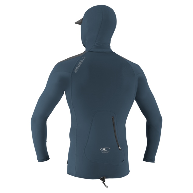 O'Neill PREMIUM O'ZONE L/S RASHGUARD W/HOOD COPENBLU/SMOKE/COPENBLU S