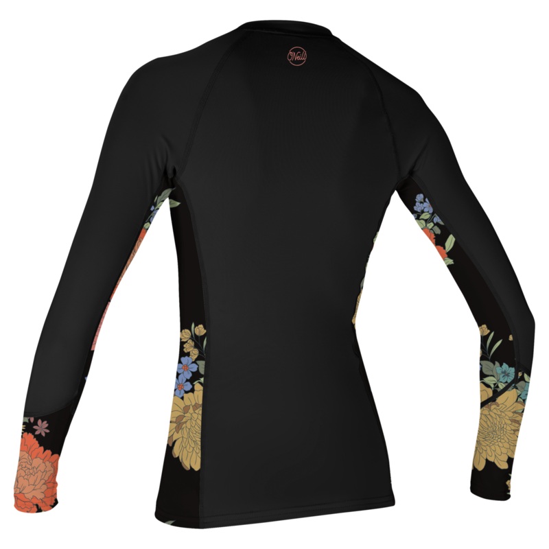 O'Neill WOMEN'S SIDE PRINT L/S SUN SHIRT BLK/KALIFLORAL XS