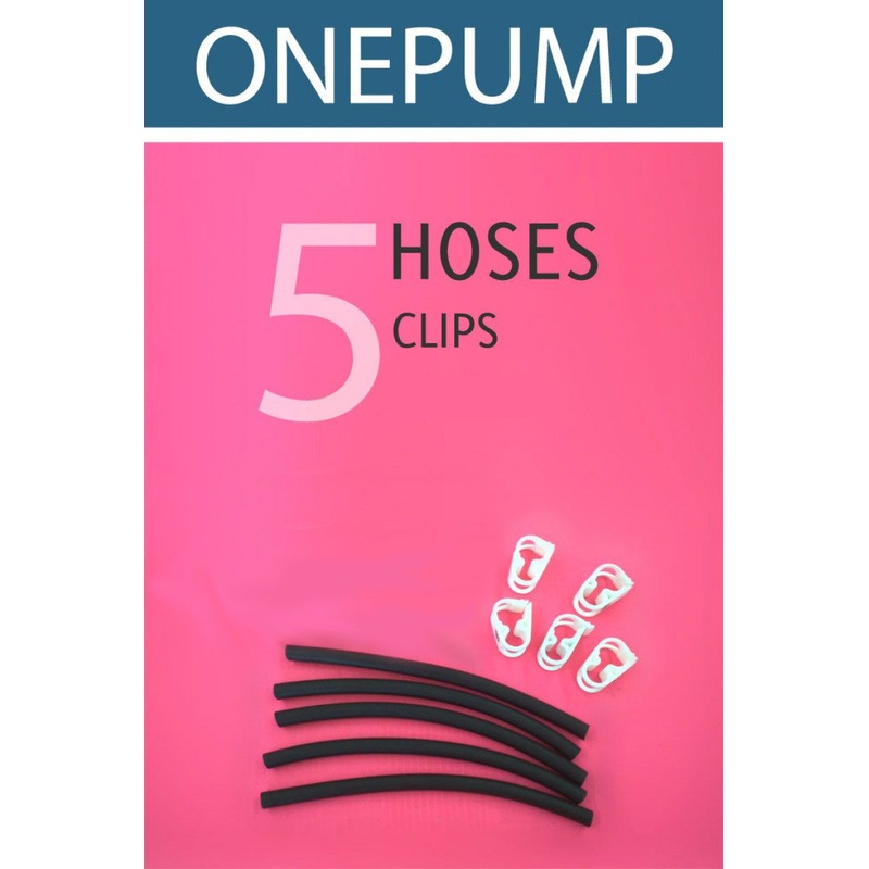 Onepump Replacement Hoses and Clips 5-pack