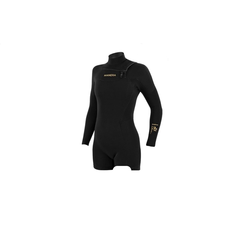 Manera Seafarer Women Hybrid Front Zip 3/2mm 2025 Black XS