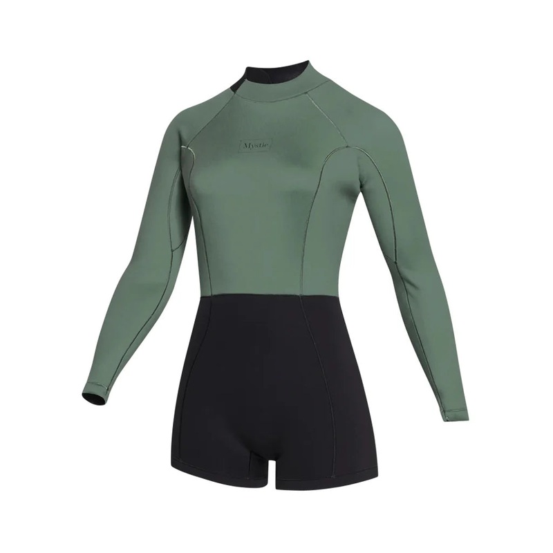 Mystic Lunar Longarm Shorty 2/2mm Front Zip Women 2023 Dark Olive L