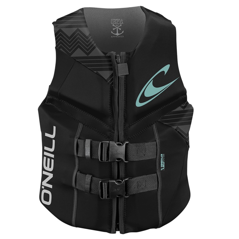 O'Neill Women's Reactor USCG Life Vest Blk/Blk/Blk 10