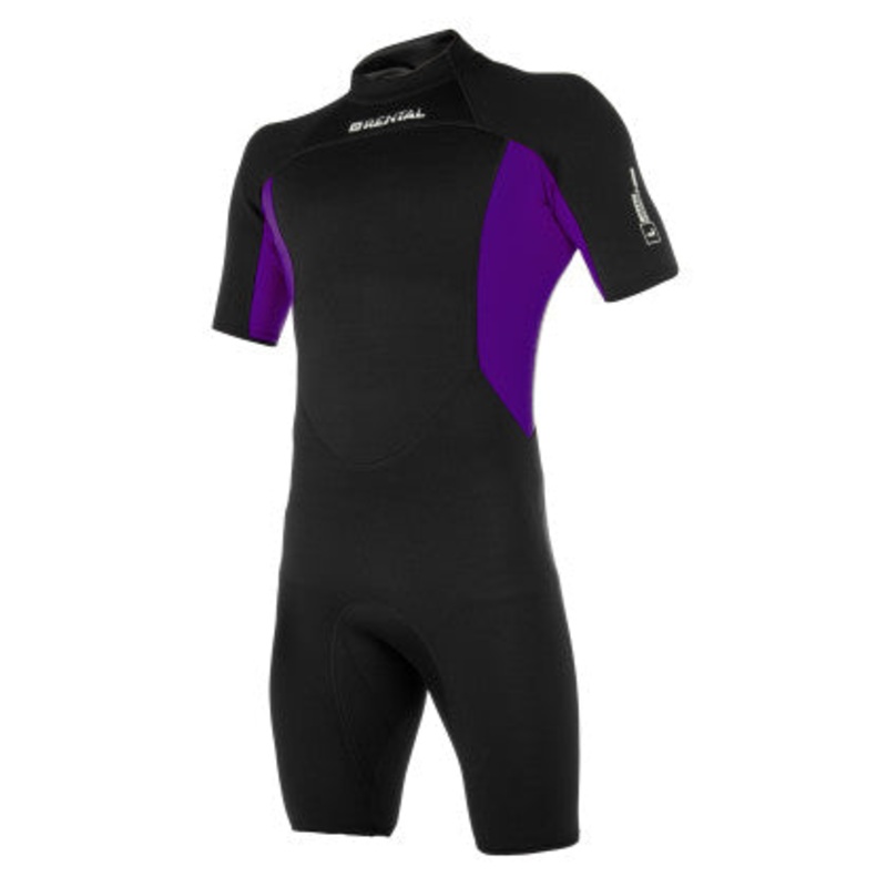 Mystic Rental Shorty 3/2mm Back Zip Flatlock Unisex Rainbow XL