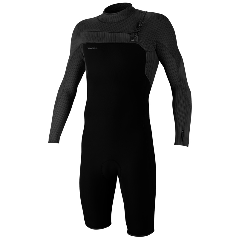 O'Neill Hyperfreak 2mm Chest Zip L/S Spring Blk/Blk LT