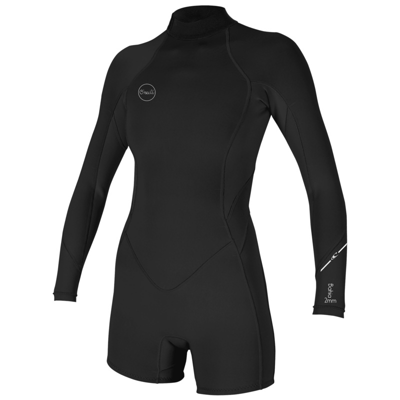 O'Neill Women's Bahia 2/1mm Back Zip L/S Spring Blk/Blk/Blk 10
