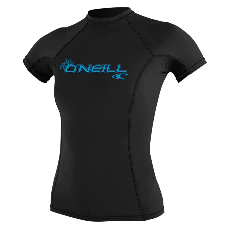 O'Neill Women's Basic 50+ S/S Rash Guard Black L