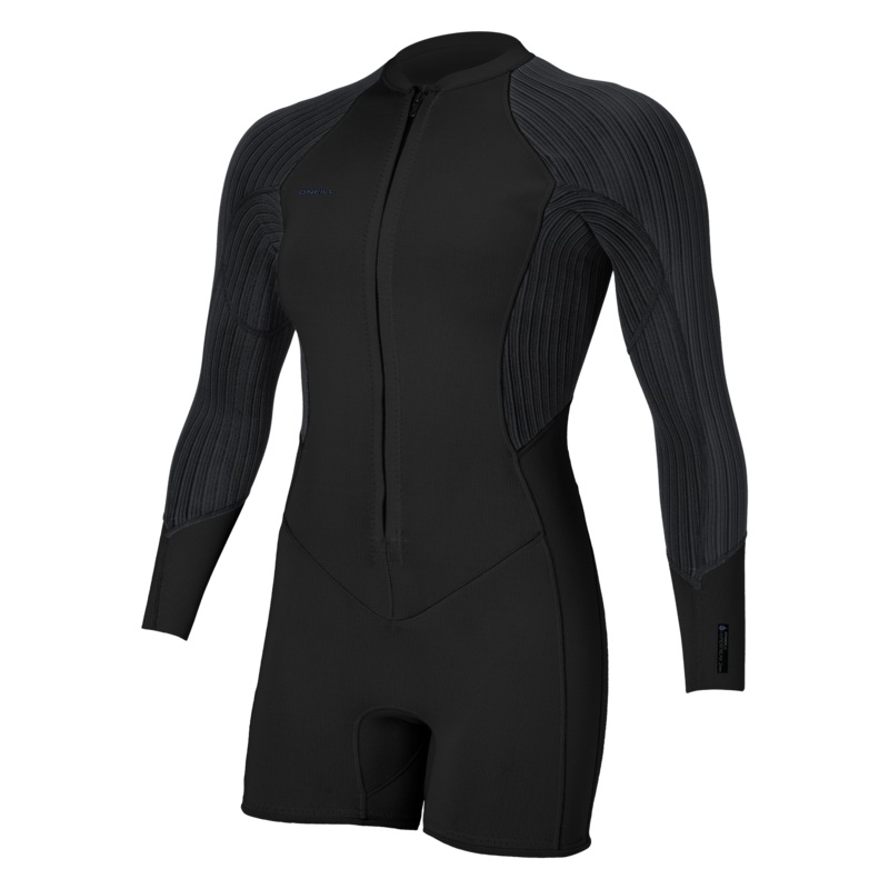 O'Neill Women's Hyperfreak FZ L/S Surfsuit Blk/Blk 10